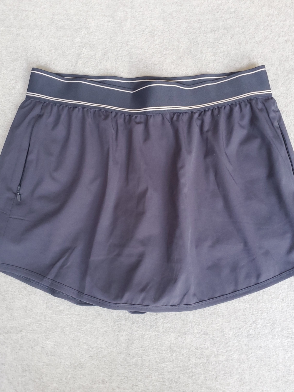 Avia Navy Skater Athletic Skirt with Striped Waistband